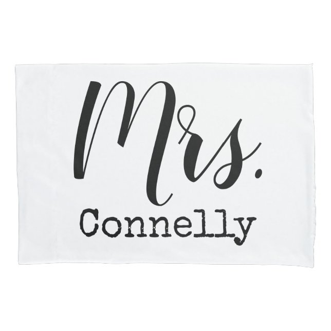 personalised Mrs. Pillowcase (Front)