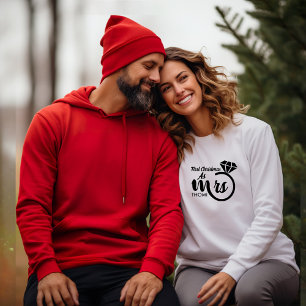 personalised Mrs script first christmas Sweatshirt