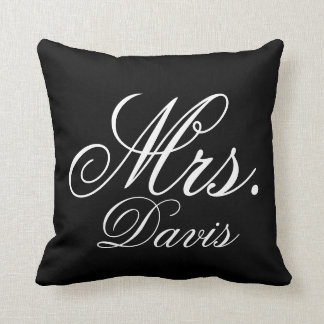 Personalised Mrs. Throw Pillow