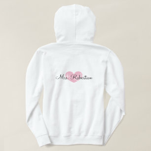 Personalised Mrs. wedding zip up jacket for bride Hoodie