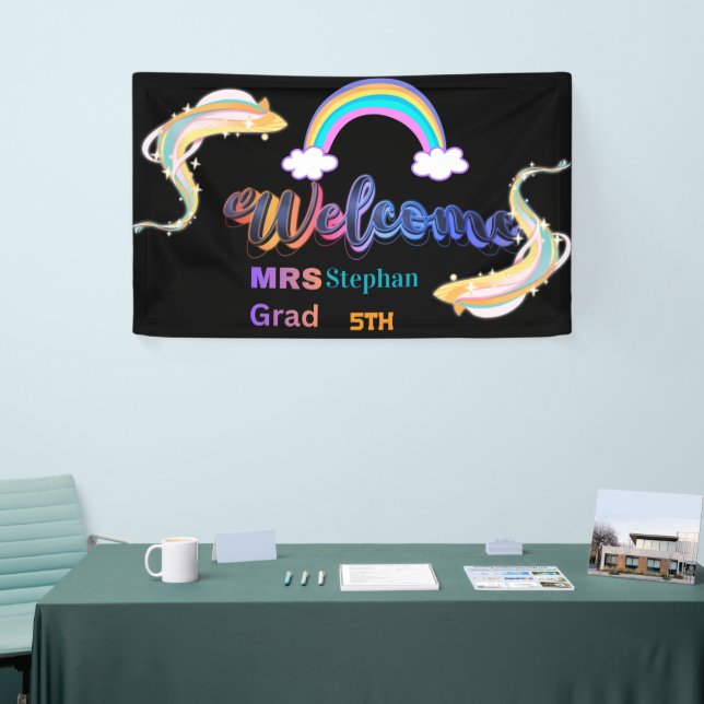 Personalised Mrs Welcome Sign | Custom Teacher Cla (Tradeshow)