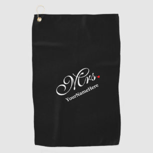 Personalised Mrs. Wife Bride His Hers Newly Weds Golf Towel