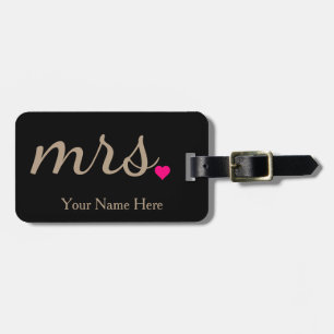 Personalised Mrs. Wife Bride Newly Weds Luggage Tag