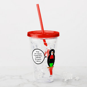 Personalised Ms Penguin African Diaspora Talking Acrylic Tumbler