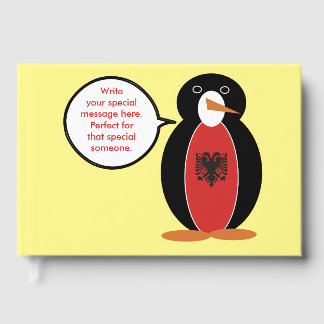 Personalised Ms. Penguin Albania Guest Book