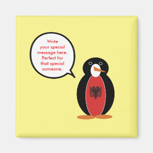 Personalised Ms. Penguin Albania Magnet