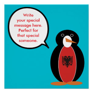Personalised Ms. Penguin Albania Poster