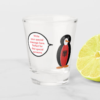 Personalised Ms. Penguin Albania Shot Glass