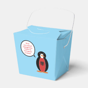 Personalised Ms. Penguin Albania Take-Out Favour Box