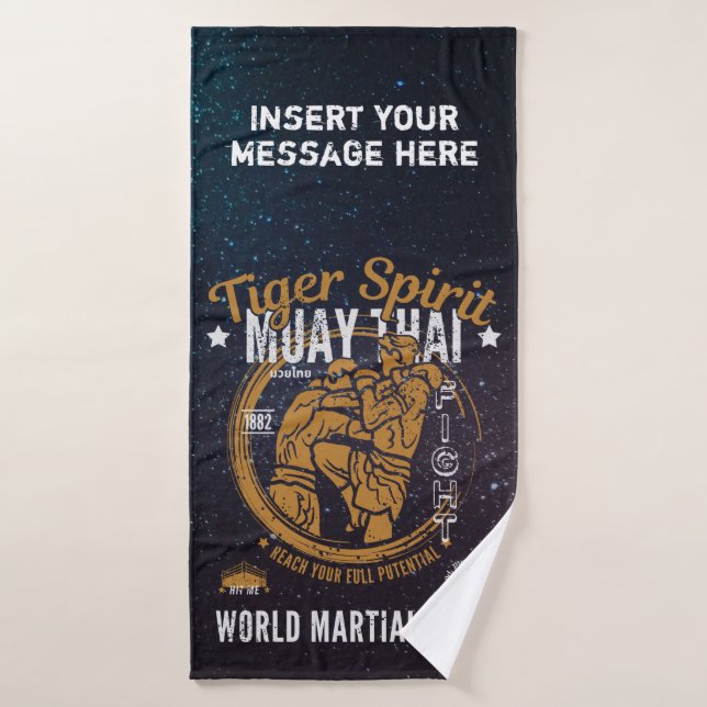 Personalised Muay Thai Towel - Tiger Spirit (Bath Towel)