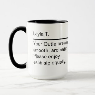 Personalised mug Custom name definition