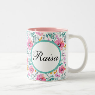 Personalised Mug Floral