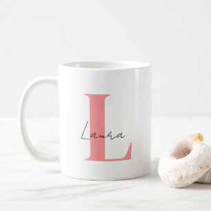 Personalised Mug Initial with Name Cup Custom Gift