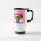 Personalised mug Pink with Pink Hearts Frame