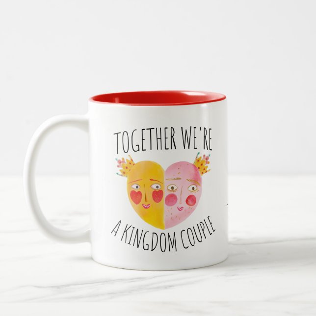 Personalised Mug - Together We Are a Kingdom Coupl (Left)