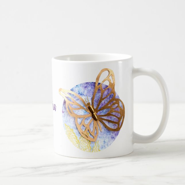 Personalised Mug with Butterflies (Right)