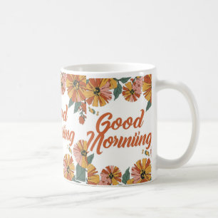 personalised mugs or floral designs good morning 