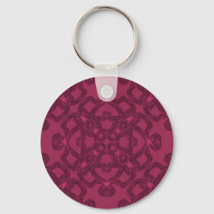 Personalised Mulberry Pattern Key Ring