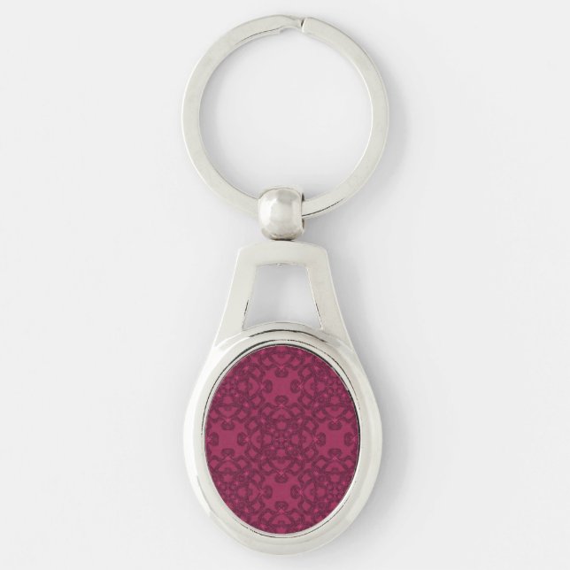 Personalised Mulberry Pattern Key Ring (Front)