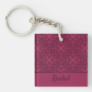Personalised mulberry pattern key ring
