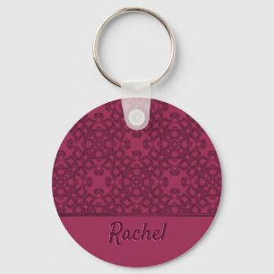 Personalised mulberry pattern key ring