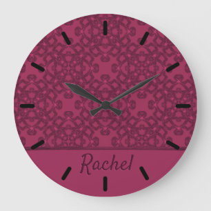 Personalised mulberry pattern large clock