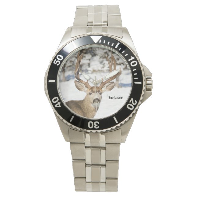 Personalised Mule Deer Buck Watch (Front)