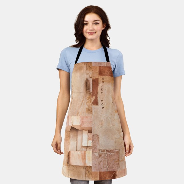 Personalised Multi-Brown Tones Architectural Apron (Worn)