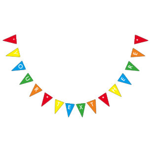 Personalised Multi-Colour Triangle Bunting