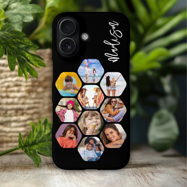 Personalised Multi Photo Collage Name Case-Mate iPhone Case (Creator Uploaded)