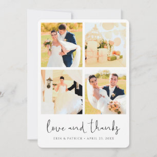 Personalised Multi Photo Collage Wedding Thank You Card