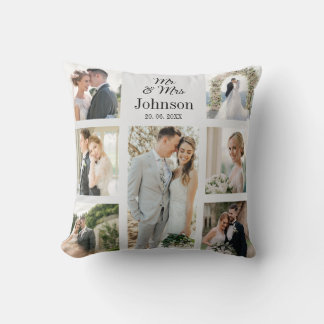 Personalised Multi Photo Wedding Family Cushion