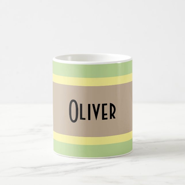 Personalised Multicolor Khaki Colours Coffee Mug (Center)