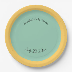 Personalised Multicolor Let's Get Beachy Paper Plate
