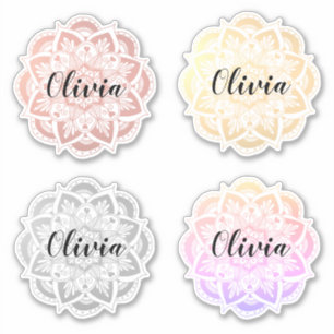 Personalised Multicolor Mandala Custom Name