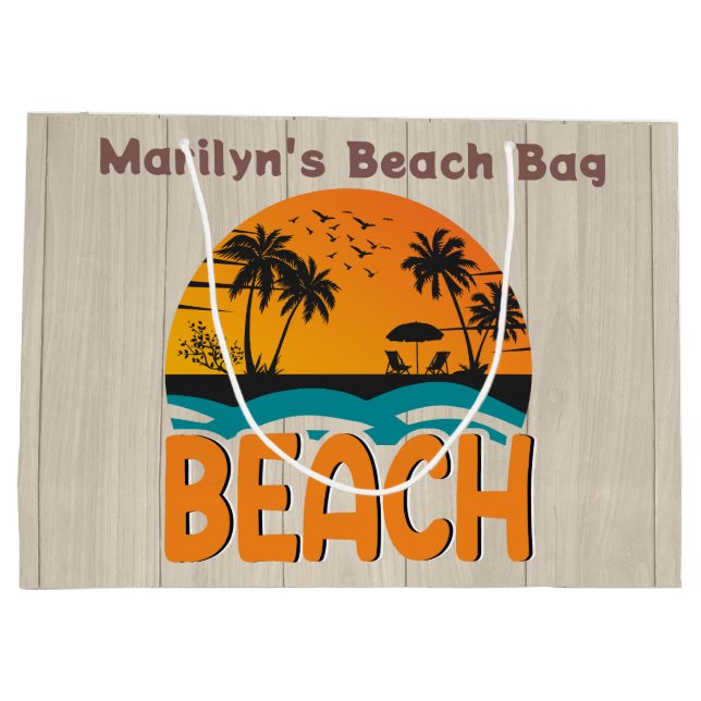Personalised Multicolored Beach Bag (Back)