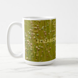 Personalised Multicolored Green Florals Coffee Mug
