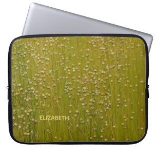 Personalised Multicolored Green Florals Laptop Sleeve