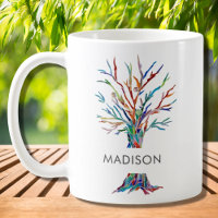 Personalised Multicolored Tree Coffee Mug
