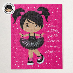 Personalised Multicultural Rocking Ballerina Jigsaw Puzzle