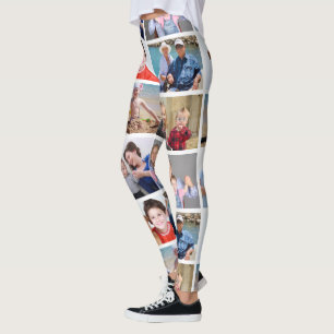 Personalised Multiple Photo Collage Template Leggings