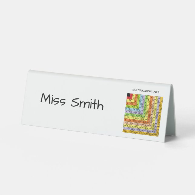Personalised "Multiplication Chart" (Front)