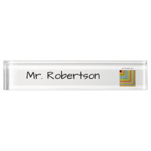 Personalised "Multiplication Chart" Nameplate