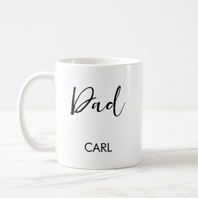 Personalised Mum & Dad Set Of Satin Mug Laser  (Left)