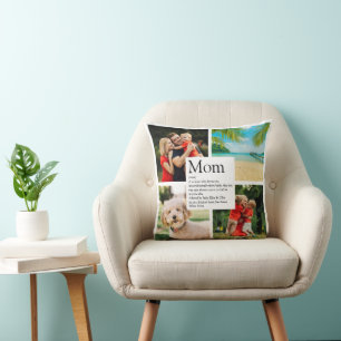 Personalised Mum Definition 4 Photo Collage Cushion