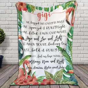 Personalised Mum Gift for Gigi For Grandparent Fleece Blanket
