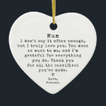 Personalised Mum Gift Vintage Minimal Christmas Ceramic Tree Decoration<br><div class="desc">Celebrate your mum in a truly special way with the Personalised Mum Gift Vintage Minimal Christmas Ceramic Ornament. This beautifully crafted ornament offers a timeless and elegant design, making it a perfect thank-you keepsake gift for any occasion. Whether you're looking for a unique stocking stuffer or a personalised thank-you gift,...</div>