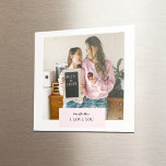 Personalised Mum I Love You Photo Magnet<br><div class="desc">"Brighten up Mum’s fridge or workspace with this sweet personalised magnet featuring your favourite photo and the heartfelt message 'Mum, I Love You' on a soft pastel pink background. A perfect little keepsake for Mother’s Day, her birthday, or just to remind her how loved she is — every time she...</div>