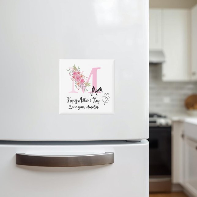 Personalised Mum Initial Fridge Magnet (Creator Uploaded)
