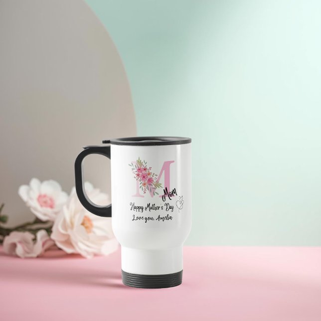 Personalised Mum Initial Travel Mug (Creator Uploaded)